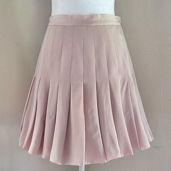 NWOT Blugirl by Blumarine Light Pink Pleated Mini Skirt 40 IT 4 US - Picture 1 of 9